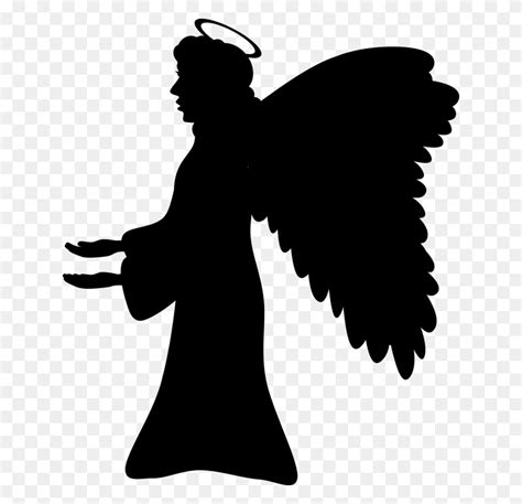 Christian Clip Art Guardian Angel Silhouette Drawing Free Shadow Clipart Stunning Free