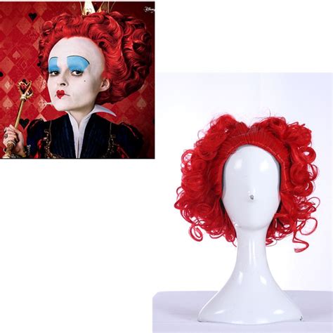 Alice In Wonderland Red Queen Wig Women Girls Short Curly Red Color