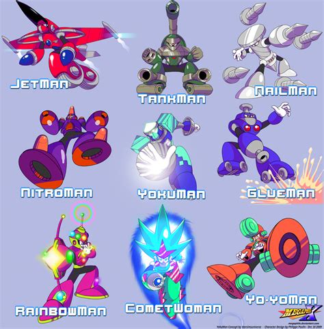 Mmu All 9 Robots Masters By Megaphilx On Deviantart