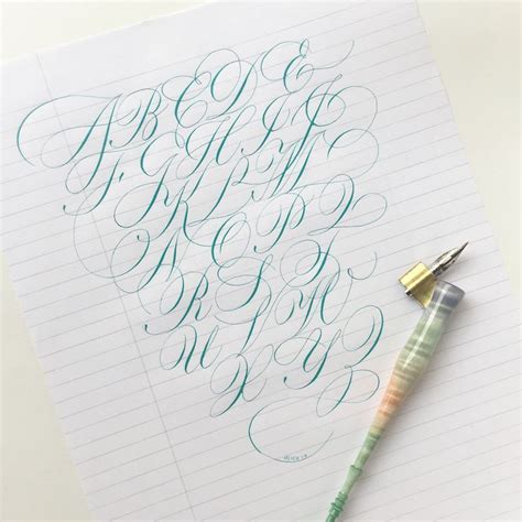Beautiful Calligraphy In The Traditional Copperplate Style Uppercase