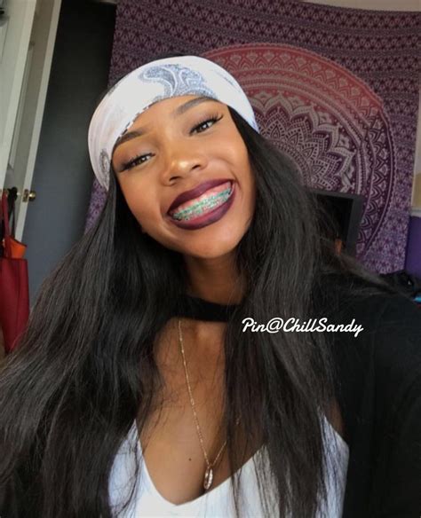 ‼️ Follow Swaybreezy For More ️🧸 Cute Braces Colors Baddie Hairstyles