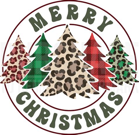 Merry Christmas Svg Animal Print Buffalo Plaid T Shirt Design Svg Png