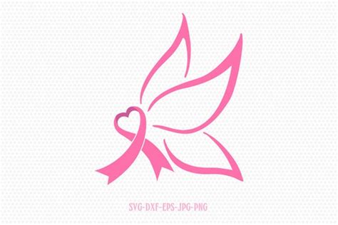 Butterfly Cancer Ribbon Cancer Svg Breast Cancer Survivor Etsy
