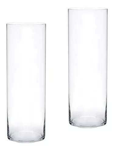 2 Vaso De Vidro Transparente Tubo Cilíndrico 14cm 30 40cm Mercadolivre