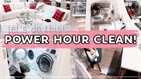 Clean With Me Power Hour Speed Clean Daily Cleaning Routine