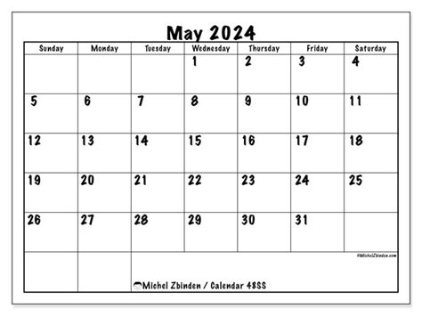 Calendar May 2024 48 Michel Zbinden En