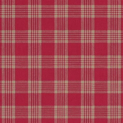 Radish Red Plaid Print Upholstery Fabric Farmhouse Upholstery