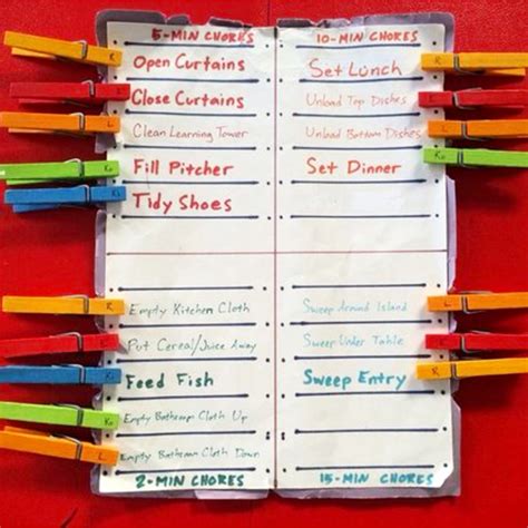 Chore Chart Ideas Homemade Chore Boards And Diy Chore Charts For Kids