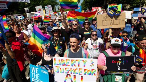 Thousands March In Us For Lgbt Rights Under Trump Bbc News