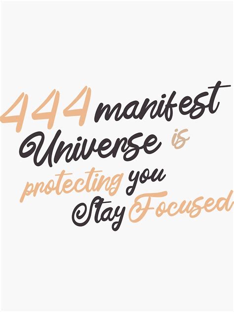 444 Angel Numbers Manifest Sticker Sticker For Sale By Mjstycollect