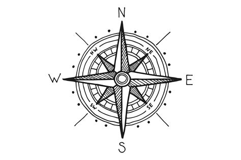 Wind Rose Engraving Nautical Compass O Graphic By Onyxproj Creative