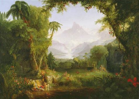 The Garden Of Eden Art Print By Thomas Cole Famous Landscape