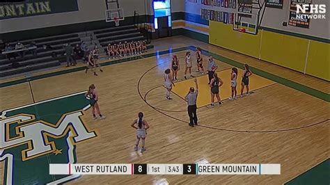Green Mountain Union High School Girls Basketball Vs West Rutland