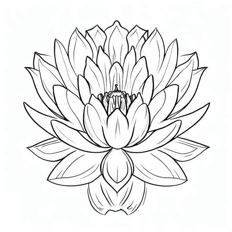 Very Beautiful Lotus Flower Coloring Page Download Print Or Color