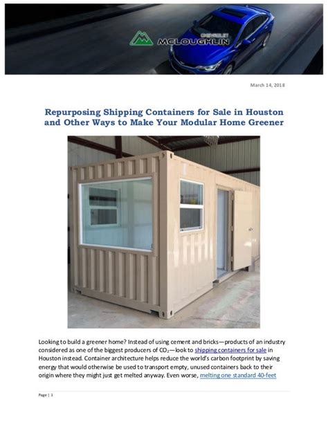 Repurposing Shipping Containers For Sale In Houston And Other Ways To