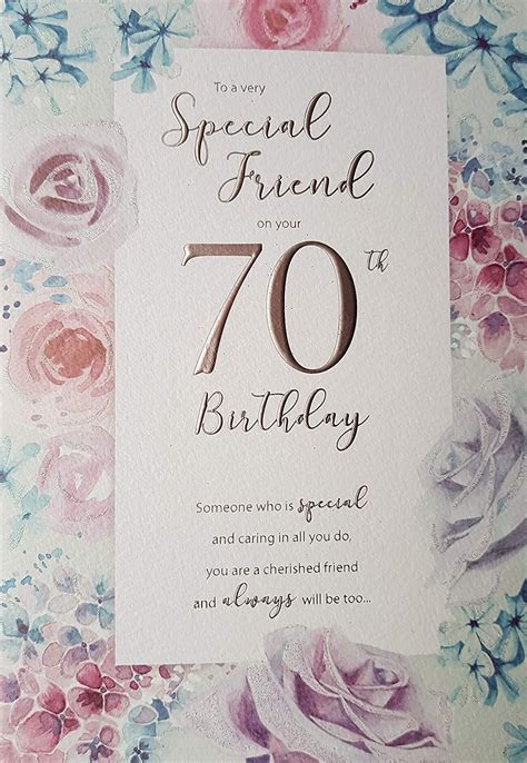 Special Friend On Your 70th Birthday Birthday Card Uk