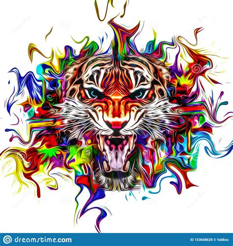 Abstract Tiger Pattern For Graphic Design Stock Illustration
