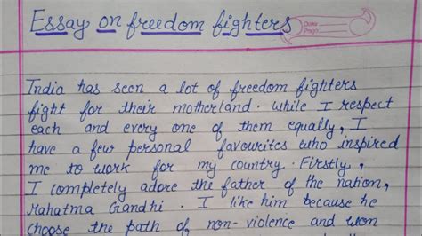 Write An Essay On Freedom Fighters In English Short Paragraph On Freedom Fighters In English