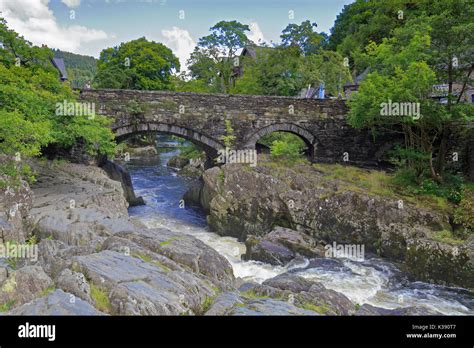Pont Y Pair Bridge Over The Afon Llugwy Betws Y Coed Snowdonia