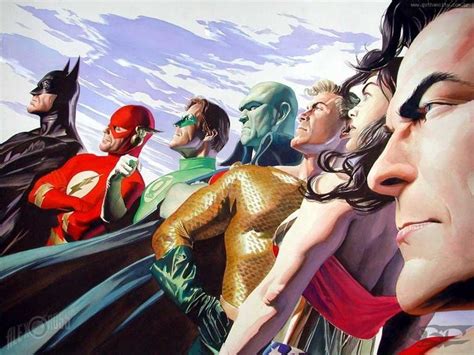 Justice League By Alex Ross Dc Comics Art Alex Ross Comics