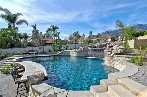 Stacked Stone With Waterfall California Pools Backyard Pool Pool Kings