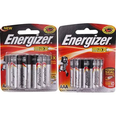 Energizer Max Alkaline Battery Aa Aaa 12s