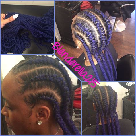 So we're going to part out hair to make our braid, zll the way to the center for this side. Yarn braids / cornrows! A trend that started right here in this salon! Great protective style ...