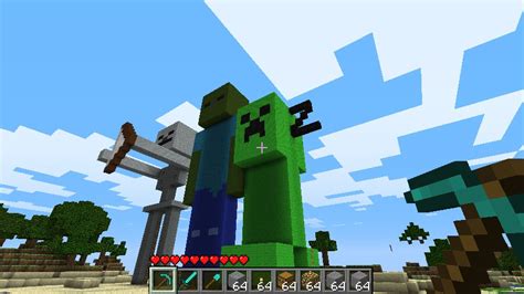 Make A Giant Creeper Skeleton And Zombie Minecraft Map