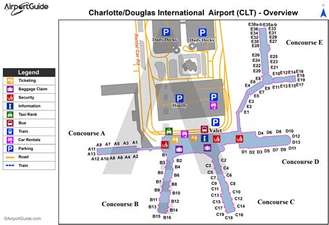Overview Maps Of Charlotte Douglas Airport