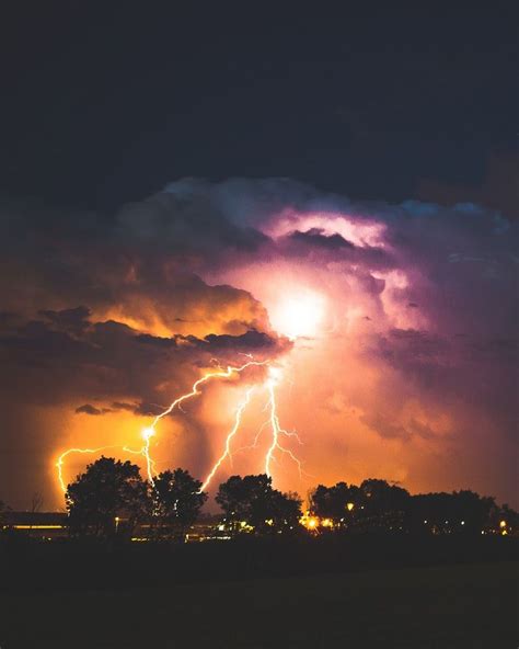 Lightning Strike At Night Storm Images Storm Pictures Light Images
