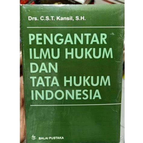 Jual Pengantar Ilmu Hukum Dan Tata Hukum Indonesia Drs Cst Kansil Sh