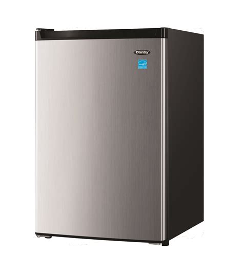 Danby 4 5 Cu Ft Compact Fridge With True Freezer In Stainless Steel