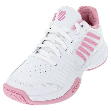 K Swiss Women S Court Express Tennis Shoes White And Sea Pink