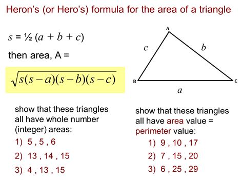 Area Of A Triangle Formulas