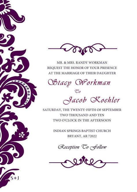 Find & download free graphic resources for invitation card. Neat and Simple | Wedding invitations printable templates ...