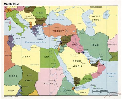 Middle East Political Map With Capitals