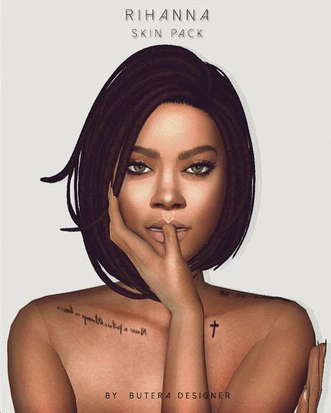 Rihanna Skinpack By Butera Designer Sims 4 Sims Sims 4 Cc Skin