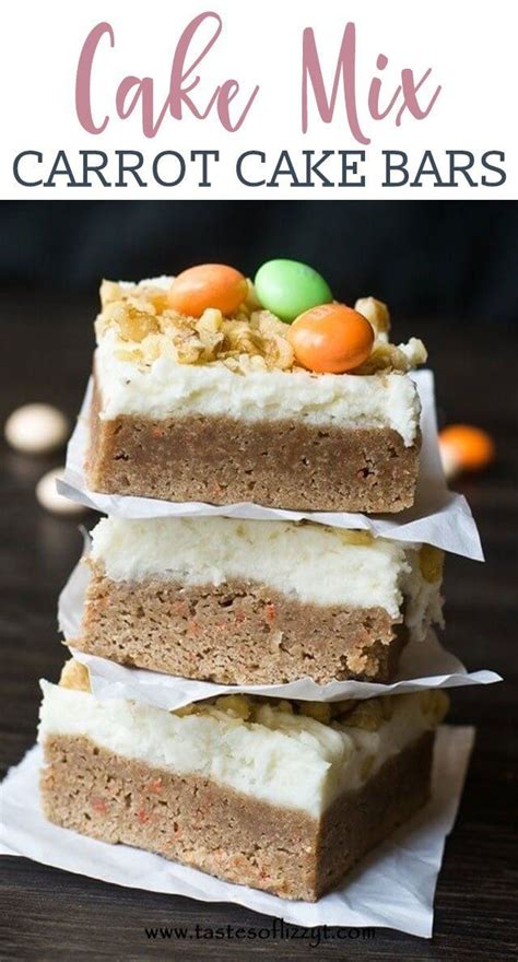 These 4 Ingredient Carrot Cake Bars Are Made From A Cake Mix Theyre