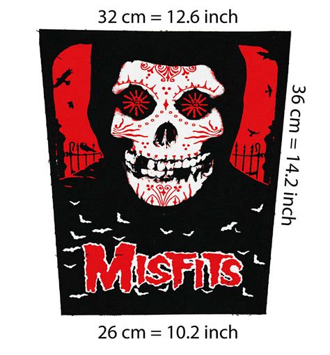 misfits big back patch punk rock horror ramones the clash danzig wednesday 13 ebay danzig the