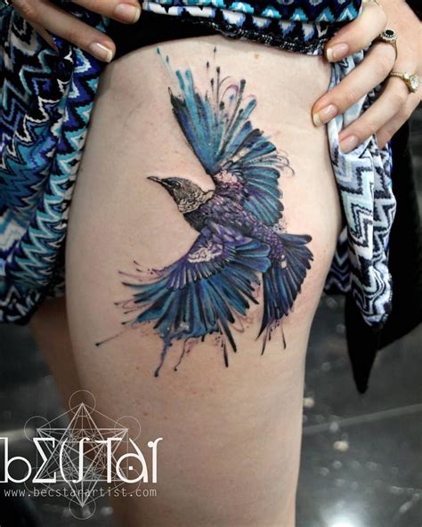 A Abstract Tui Bird Native To Nz Done This Week On Natalie While I Am