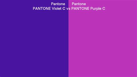 Pantone Violet C Vs Pantone Purple C Side By Side Comparison