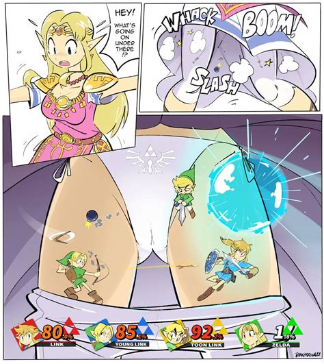 Dangerking11 Link Princess Zelda Toon Link Young Link Nintendo Super Smash Bros The