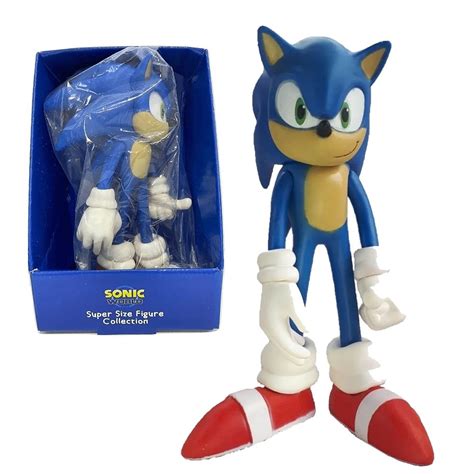 Boneco Sonic Articulado Grande Brinquedo Caixa Original Collection