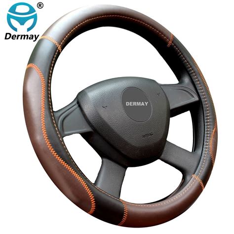 Top Quality Genuine Leather Steering Wheel Cover Fit Steering Wheel 14