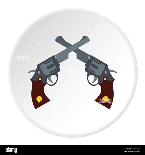Revolvers Icon Flat Illustration Of Revolvers Vector Icon For Web
