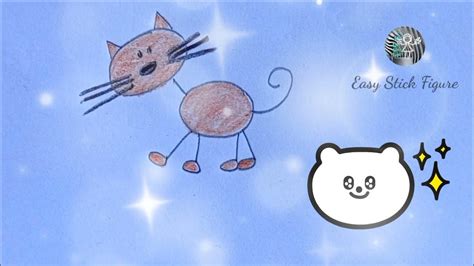 How To Draw A Catstick Figure Drawingeasy Stick Figuredrawing Kitten