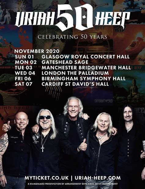 Uriah Heep Announce Uk Tour In November 2020 To Celebrate 50th