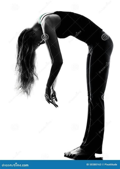 woman dancer stretching warming up exercises silhouette stock image image of relaxation
