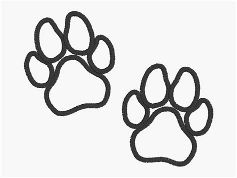 Dog Paw Print Outline