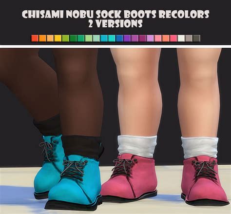 Chisami Nobu Sock Boots Recolors Toddlers Sims 4mesh Credits To